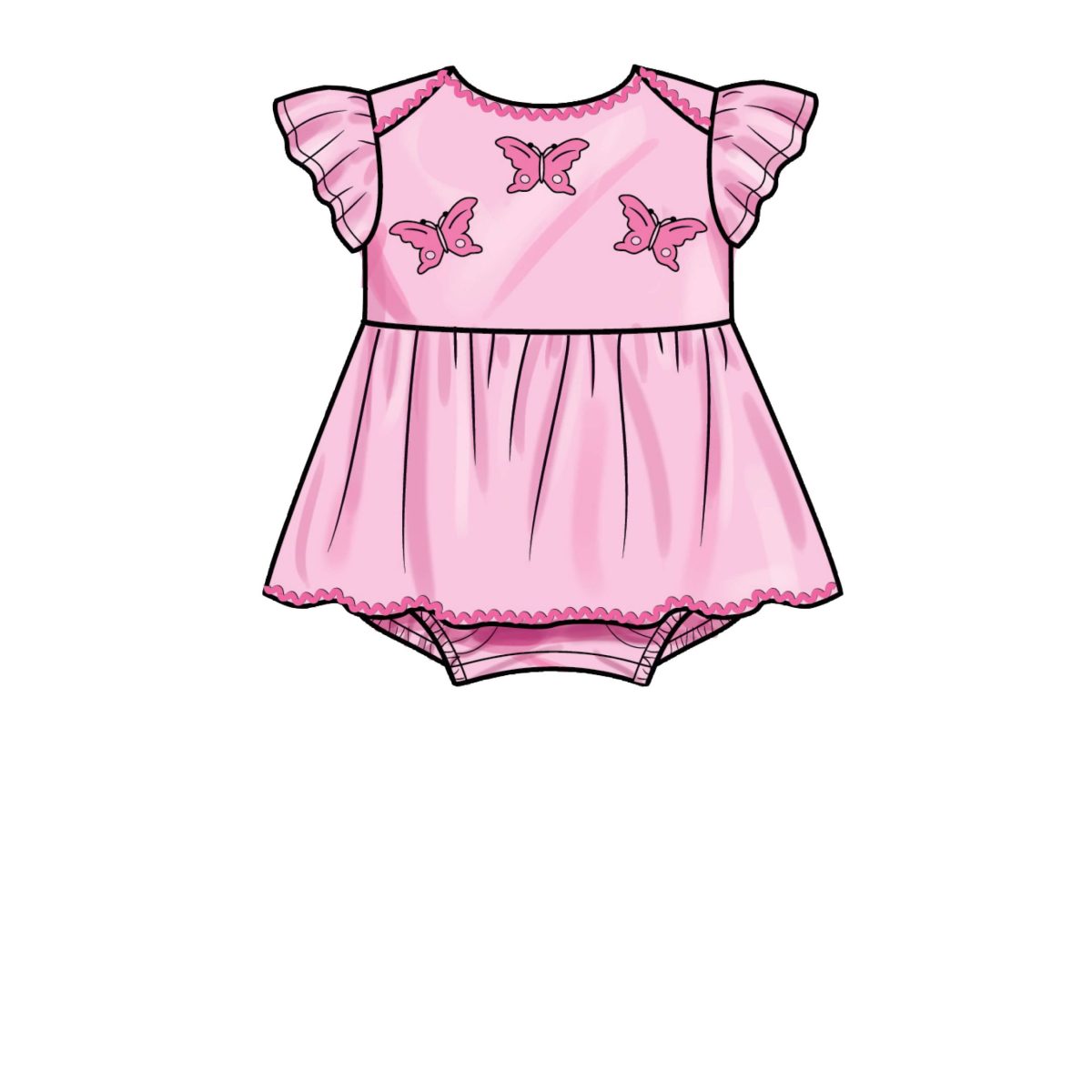 Simplicity Sewing Pattern S9557 Babies' Romper