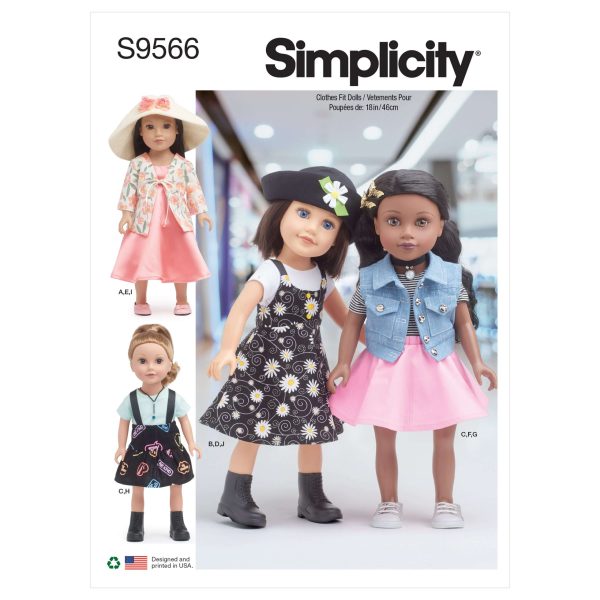 Simplicity Sewing Pattern S9566 18" Doll Clothes