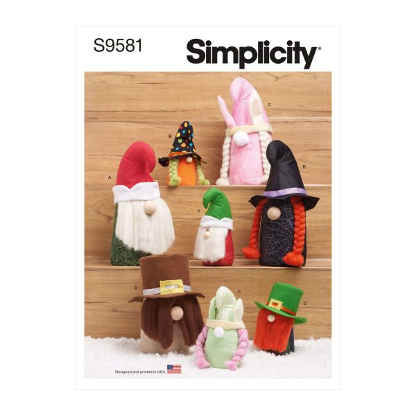 Simplicity Sewing Pattern S9581 Plush Gnomes in Two Sizes