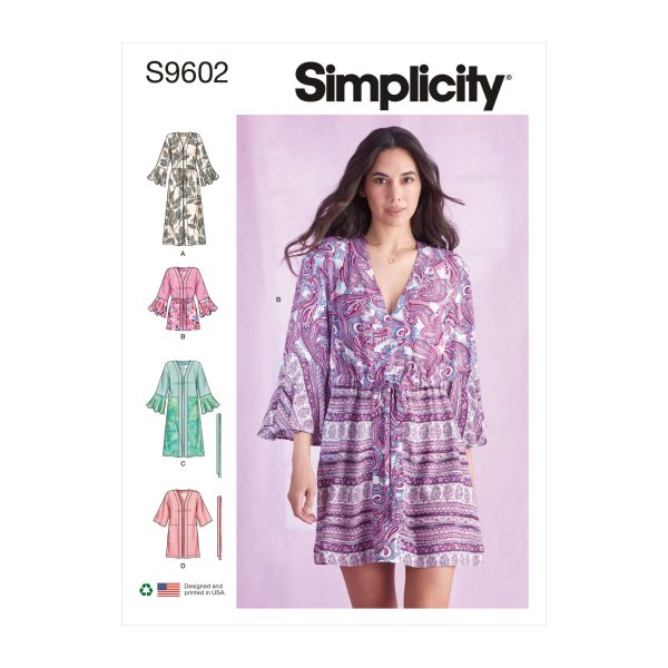 Simplicity Sewing Pattern S9602 Misses' Caftans and Wraps