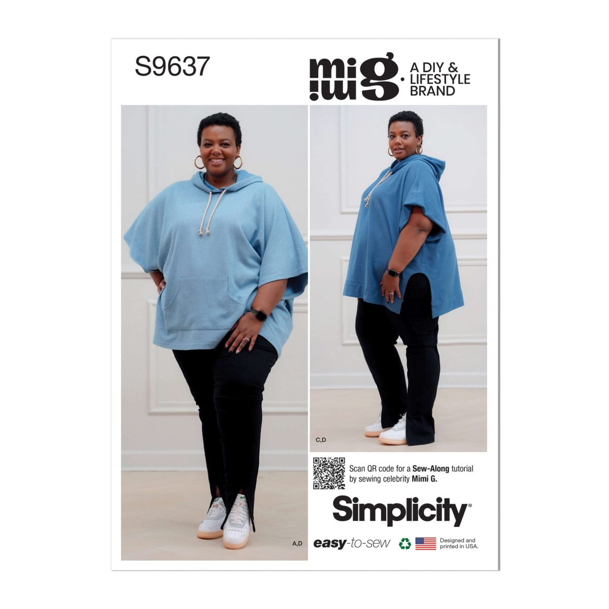Simplicity Sewing Pattern S9637 Women's Hoodies and Leggings by