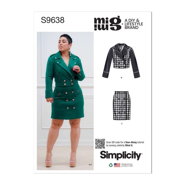 Simplicity Sewing Pattern S9638 Misses' Jackets and Skirt by Mimi G