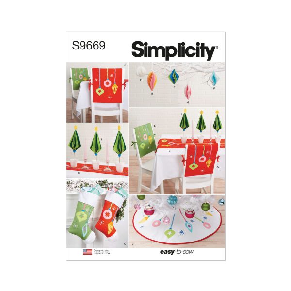 Simplicity Sewing Pattern S9669 Christmas Décor