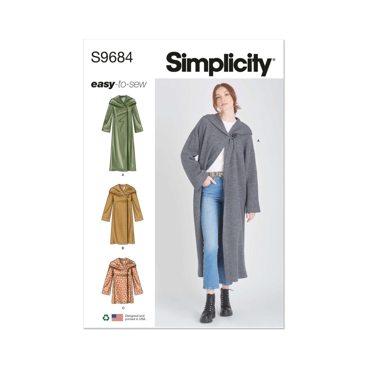 ジャケット・アウター Anne Schwalbe Sewing Coats Simplicity Sewing Pattern S9684 Misses' Hooded Coats and Jacket