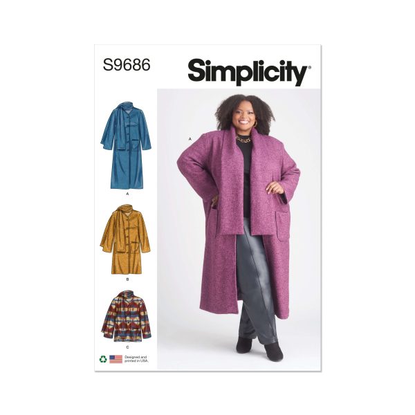 Simplicity Sewing Pattern S9686 Womens' Coat and Jacket