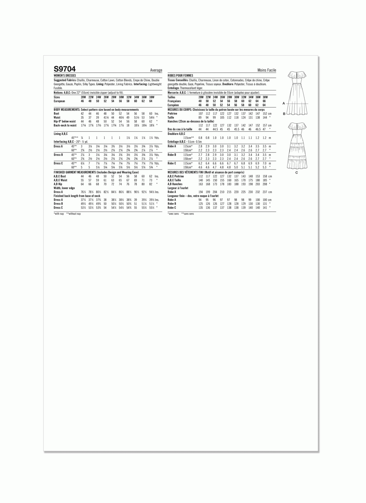 Simplicity Sewing Pattern S9704 Women's Dresses