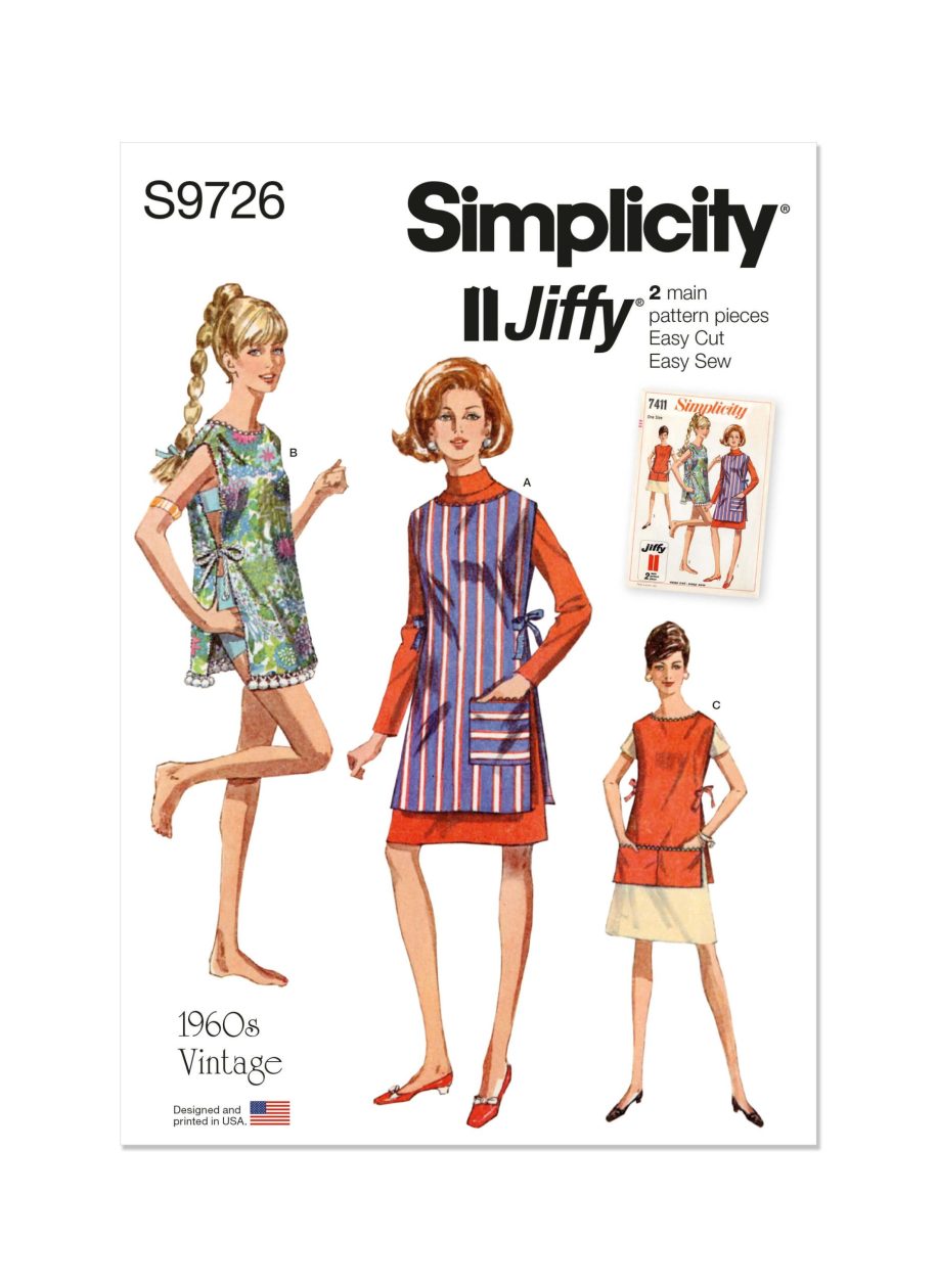 Simplicity Sewing Pattern S9726 Misses' Vintage Apron or Beach Cover