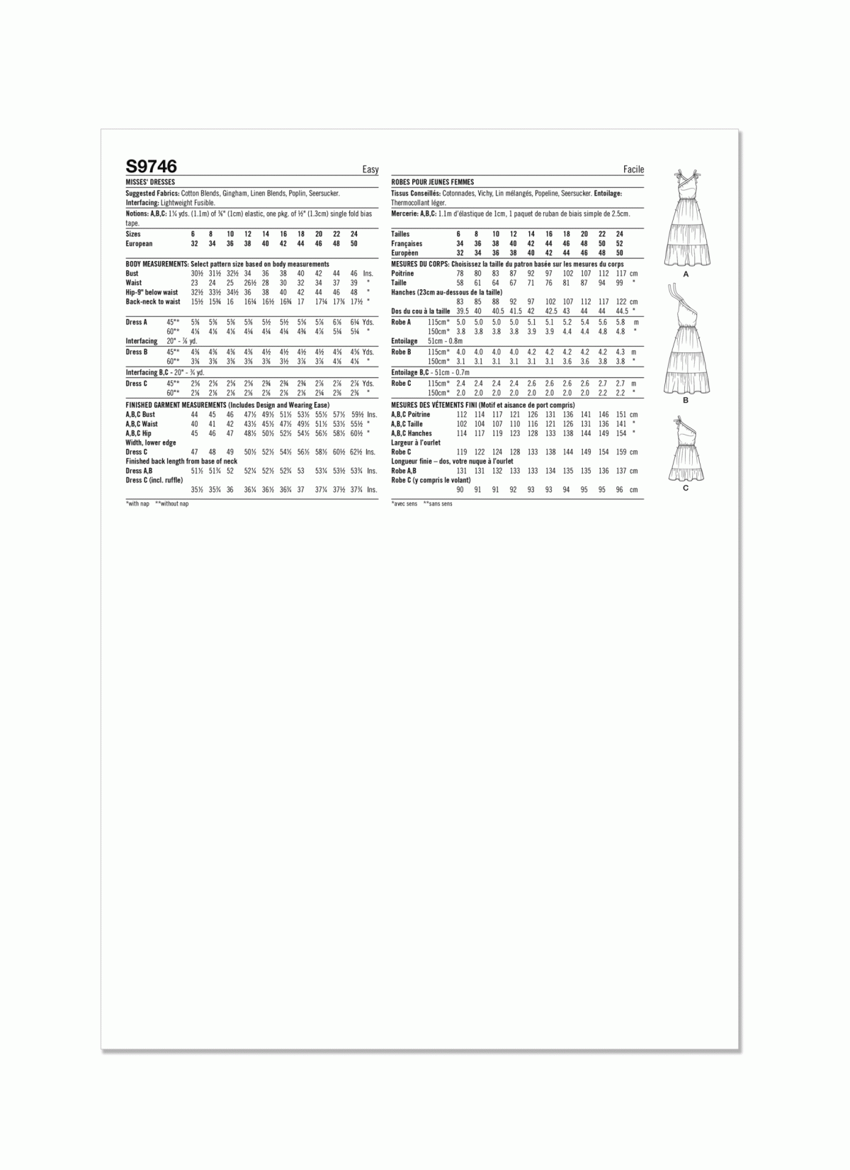 Simplicity Sewing Pattern S9746 Misses' Dresses