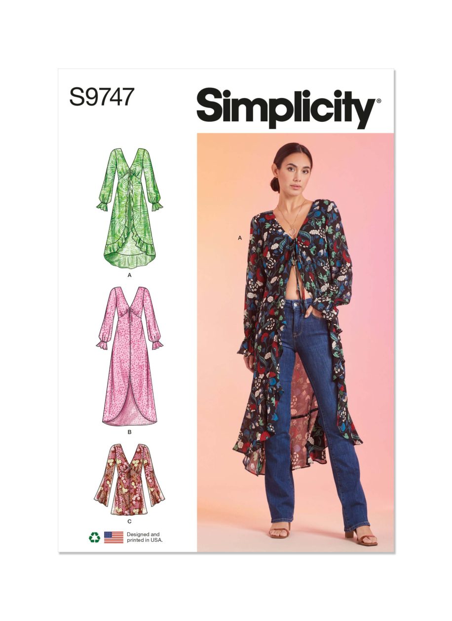 Simplicity Sewing Pattern S9747 Misses' Duster Jackets