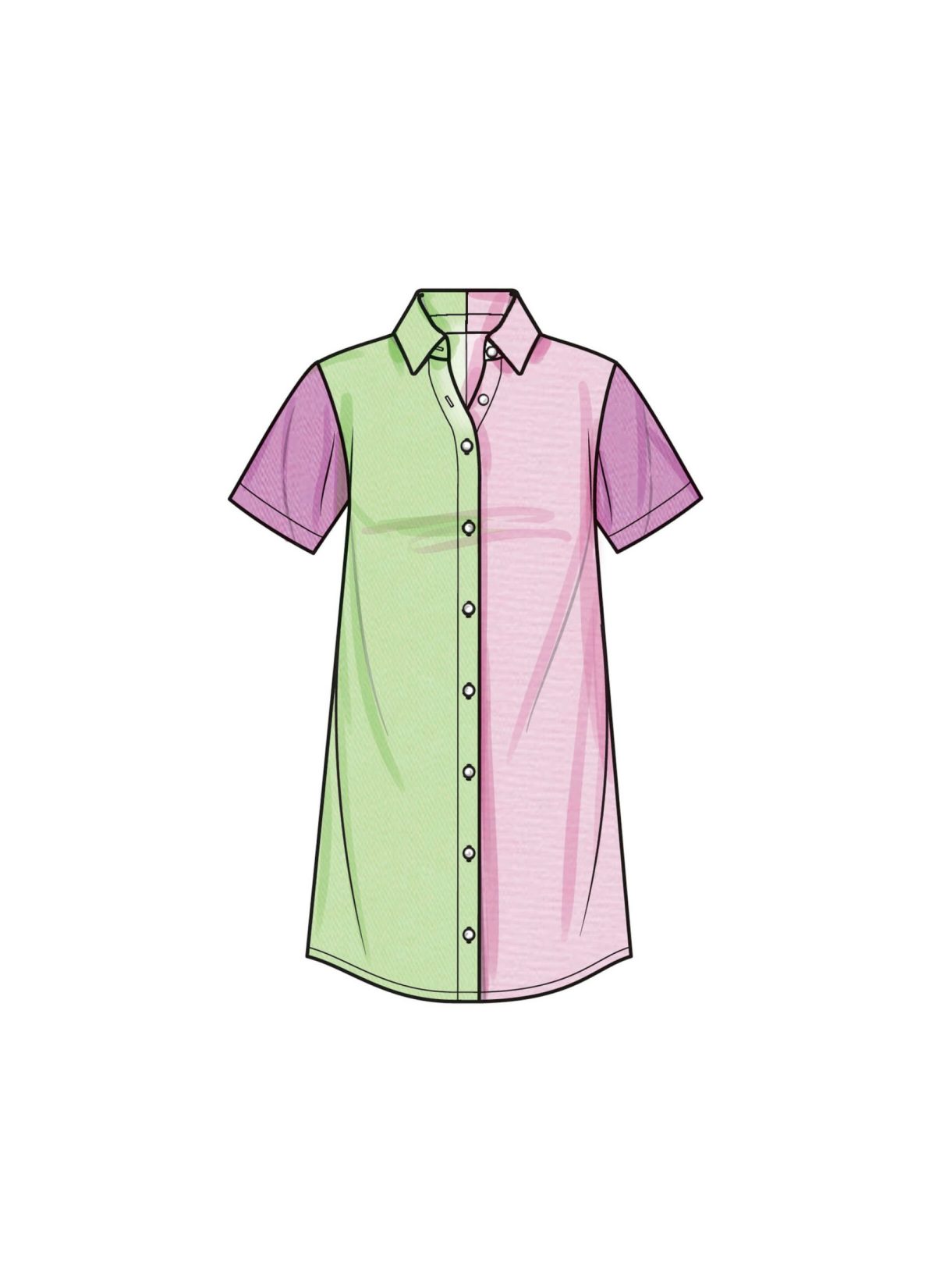 Simplicity Sewing Pattern S9763 Girls' Shirtdresses, Shirts and Hat