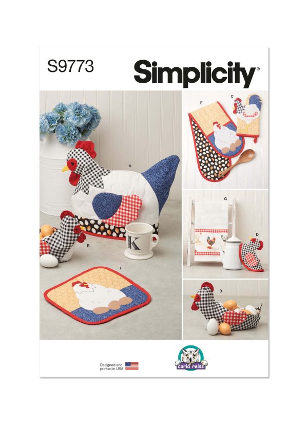 Simplicity Sewing Pattern S9773 Kitchen Accessories by Carla Reiss Design