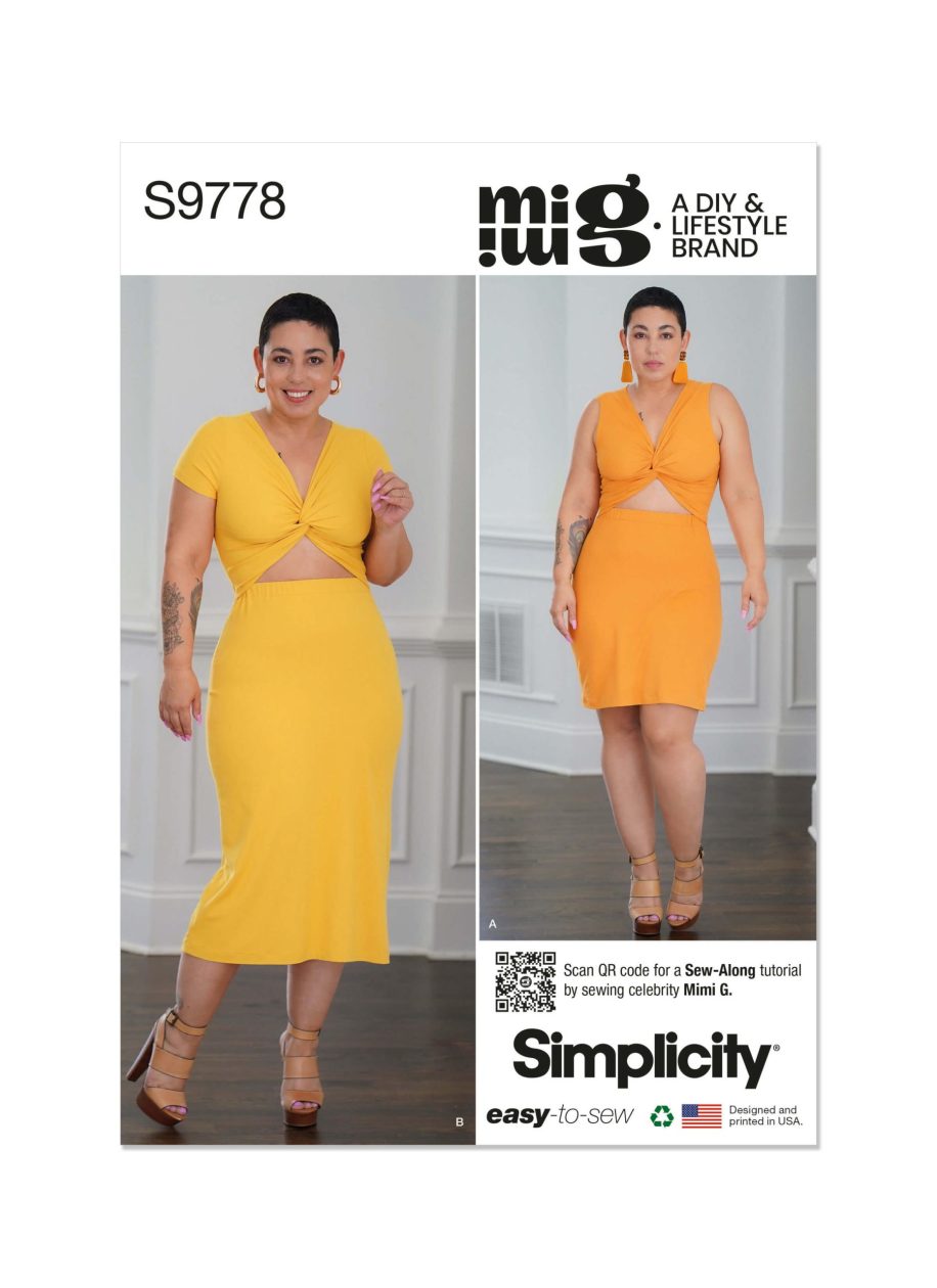 Simplicity Sewing Pattern S9778 Misses' Knit Dress in Two Lengths by Mimi G Style