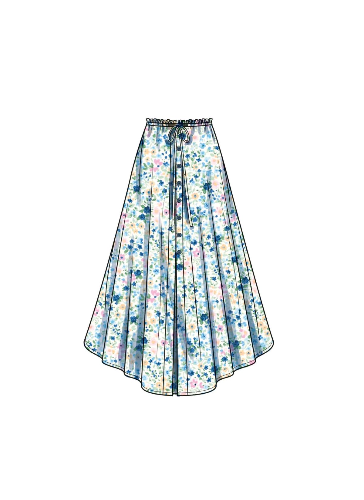 Simplicity Sewing Pattern S9786 Misses' Skirt With Hemline Variations