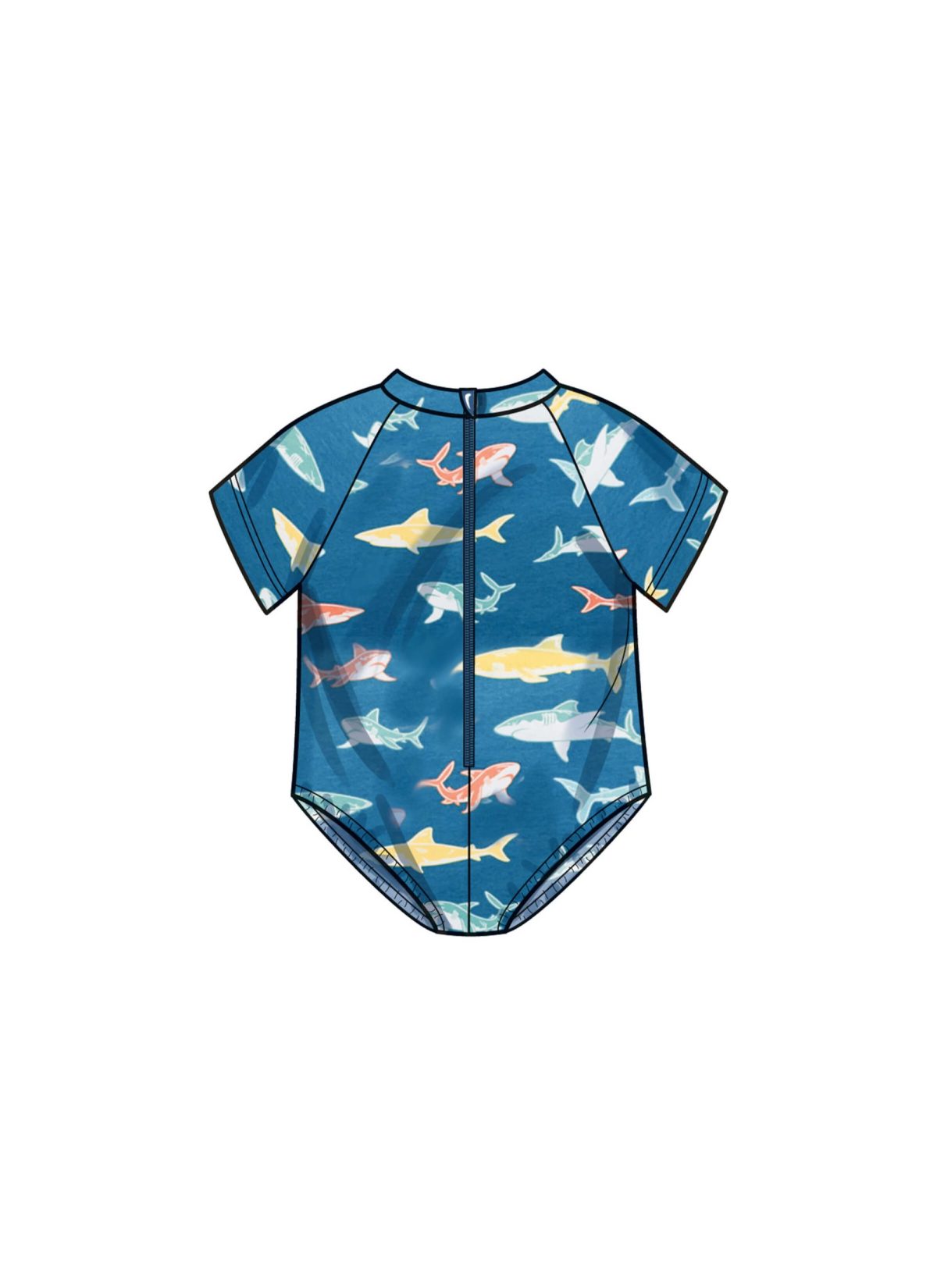 Simplicity Sewing Pattern S9796 Babies' Swimsuits with Rash Guard and Headband in One Size