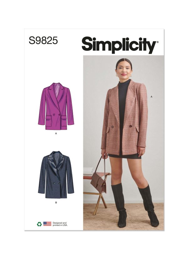 Simplicity Sewing Pattern S9825 Misses' Jackets