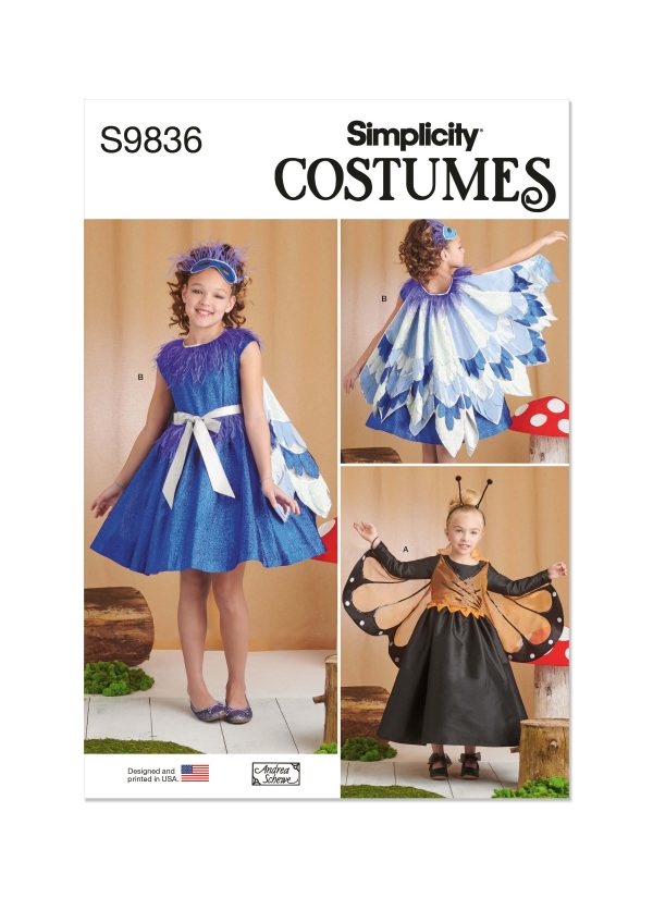 Simplicity Sewing Pattern S9836 Children's and Girls' Costumes by Andrea Schewe Designs