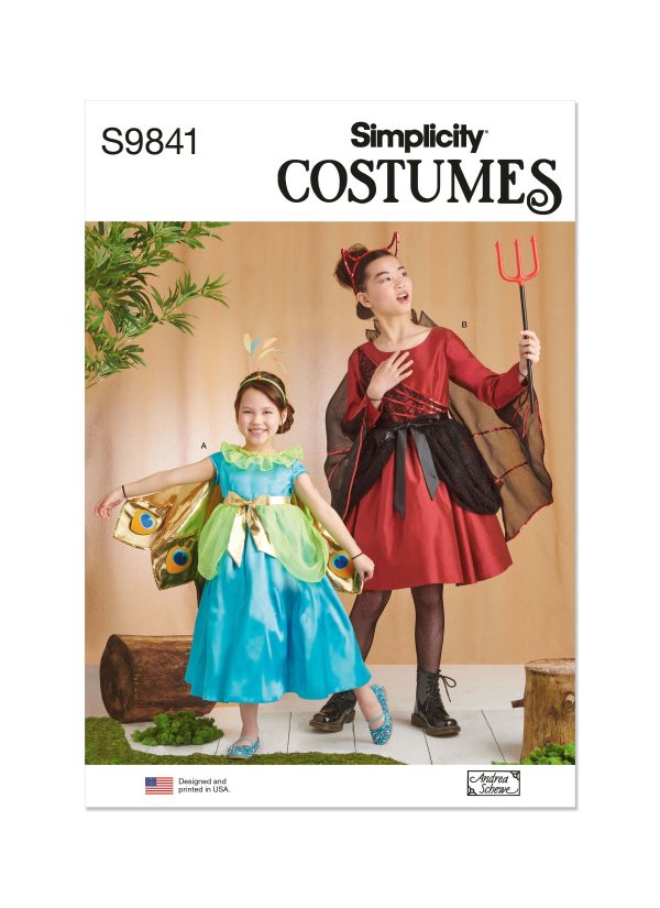 Simplicity Sewing Pattern S9841 Children's and Girls' Costumes by Andrea Schewe Designs