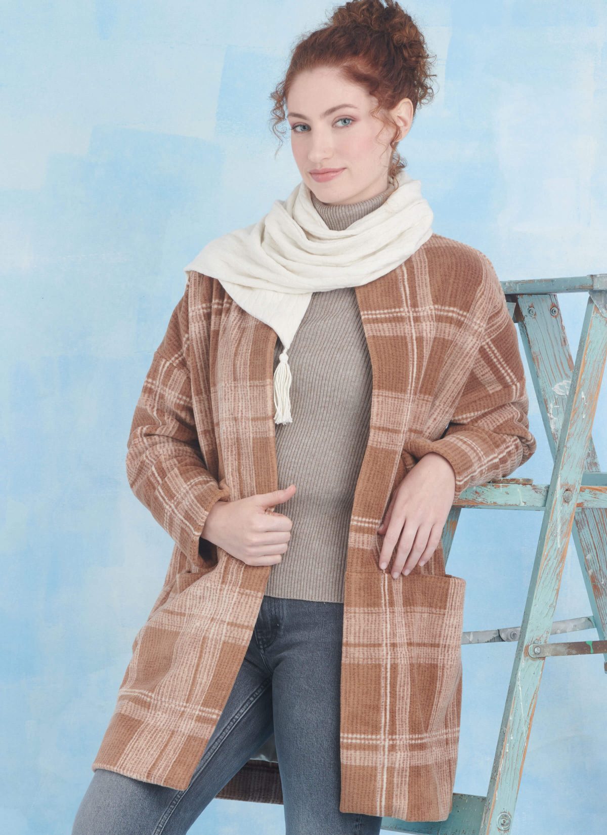 Simplicity Sewing Pattern S9853 Misses' Coats and Scarf by Elaine Heigl Designs