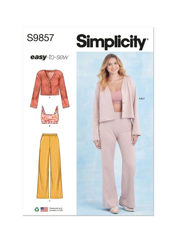 Simplicity Sewing Pattern S9857 Misses' Knit Loungewear