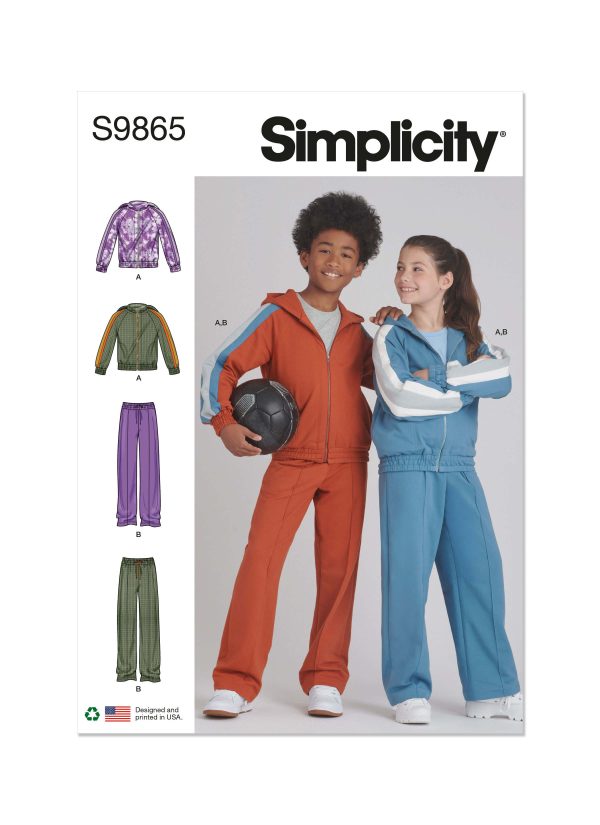 Simplicity Sewing Pattern S9865 Girls' and Boys' Jacket and Trousers
