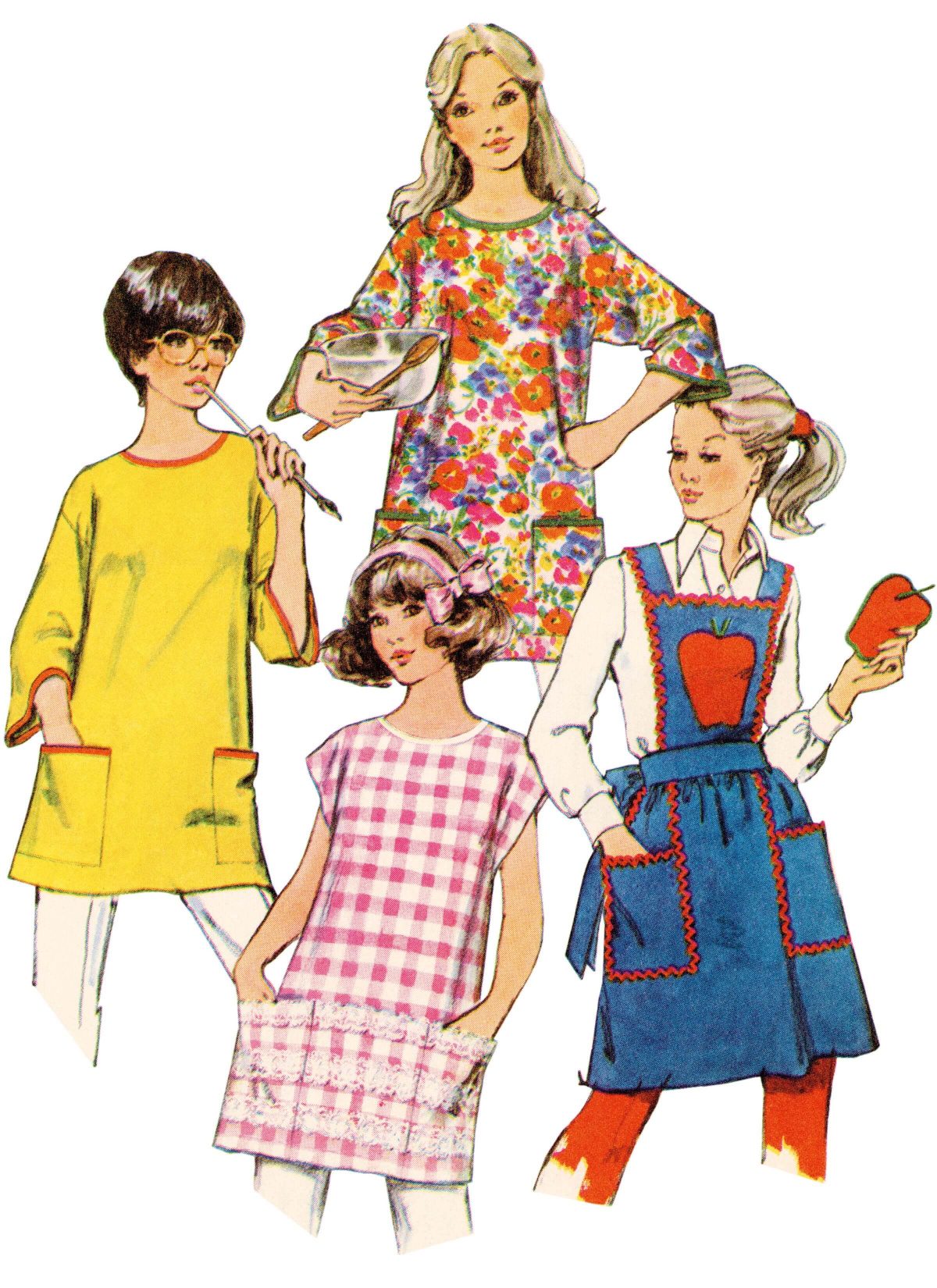 Simplicity Sewing Pattern S9868 Aprons and Potholder