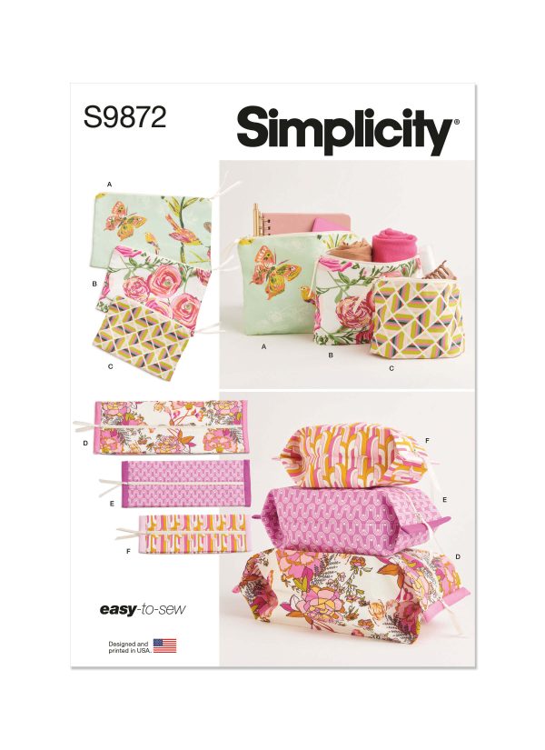 Simplicity Sewing Pattern S9872 Zipped Cases