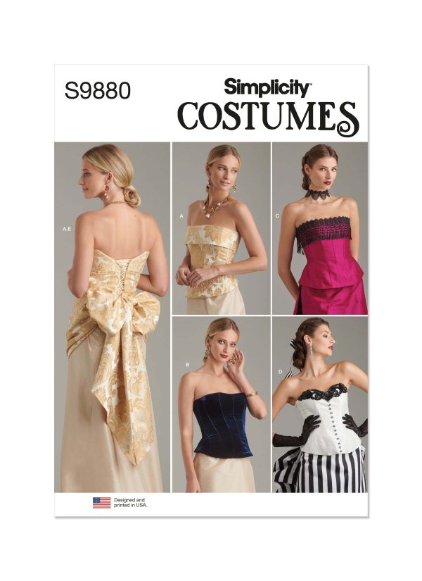 Simplicity Sewing Pattern S9880 Misses' Corsets and Sash