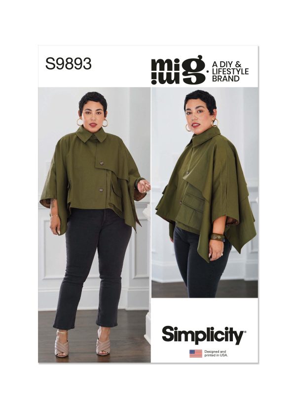 Simplicity Sewing Pattern S9893 Misses' Cape By Mimi G Style