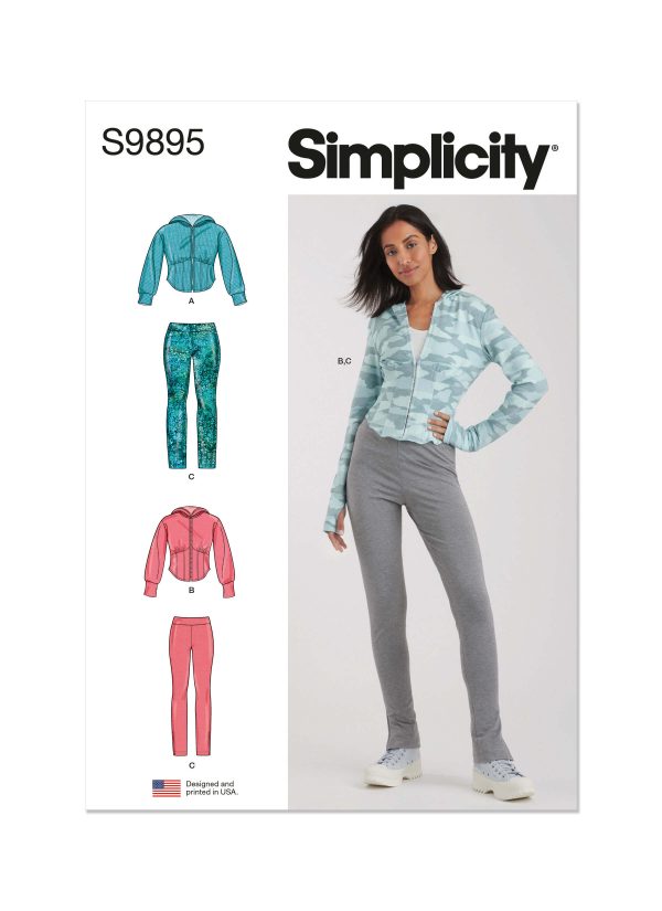 Simplicity Sewing Pattern S9895 Misses' and Women's Jacket and Knit Leggings