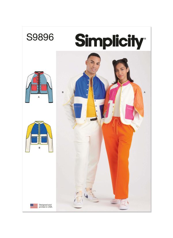 Simplicity Sewing Pattern S9896 Unisex Jacket In Two Lengths