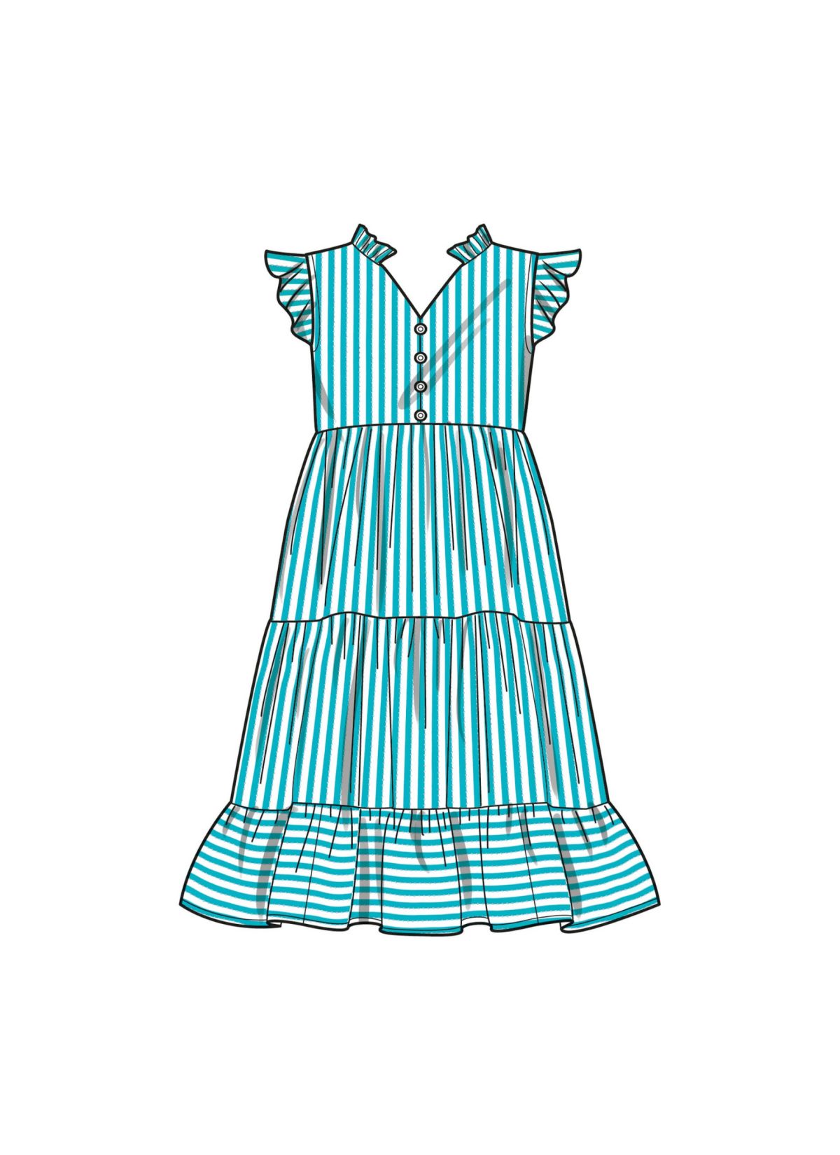 Simplicity Sewing Pattern S9900 Children's and Girls' Dress with Sleeve and Length Variations