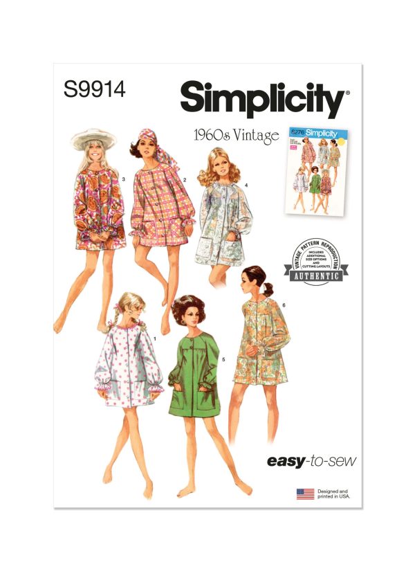 Simplicity Sewing Pattern S9914 Misses' Beach Cover-Up and Robe