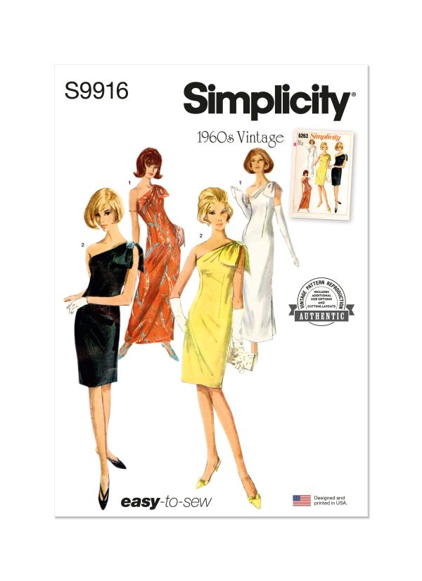 Simplicity Sewing Pattern S9916 Misses' Dress in Two Lengths