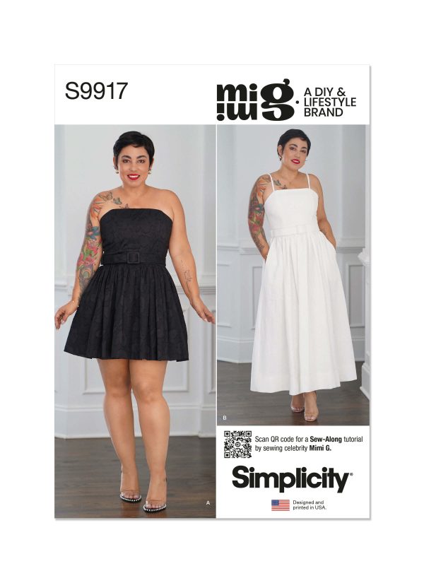 Simplicity Sewing Pattern S9917 Misses' Dresses and Belt by Mimi G Style
