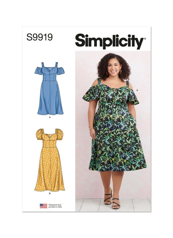 Simplicity Sewing Pattern S9919 Women's Dress with Sleeve and Length Variations