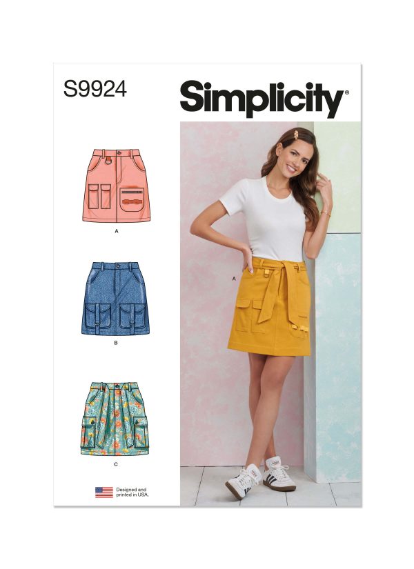 Simplicity Sewing Pattern S9924 Misses' Cargo Skirts