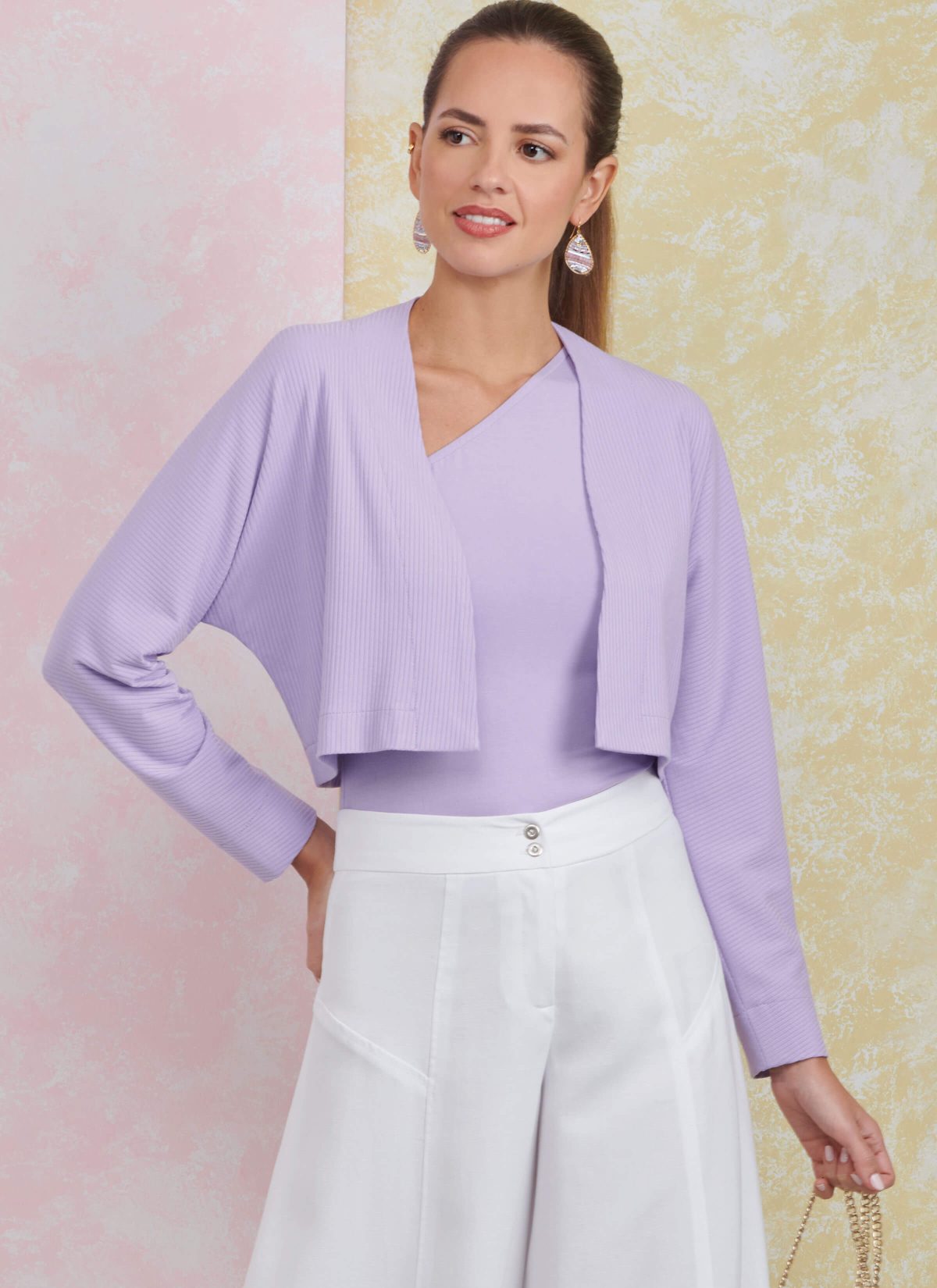 Simplicity Sewing Pattern S9925 Misses' Trousers, Knit Shrug and Top