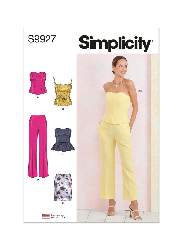 Simplicity Sewing Pattern S9927 Misses' Corsets, Trousers and Skirt
