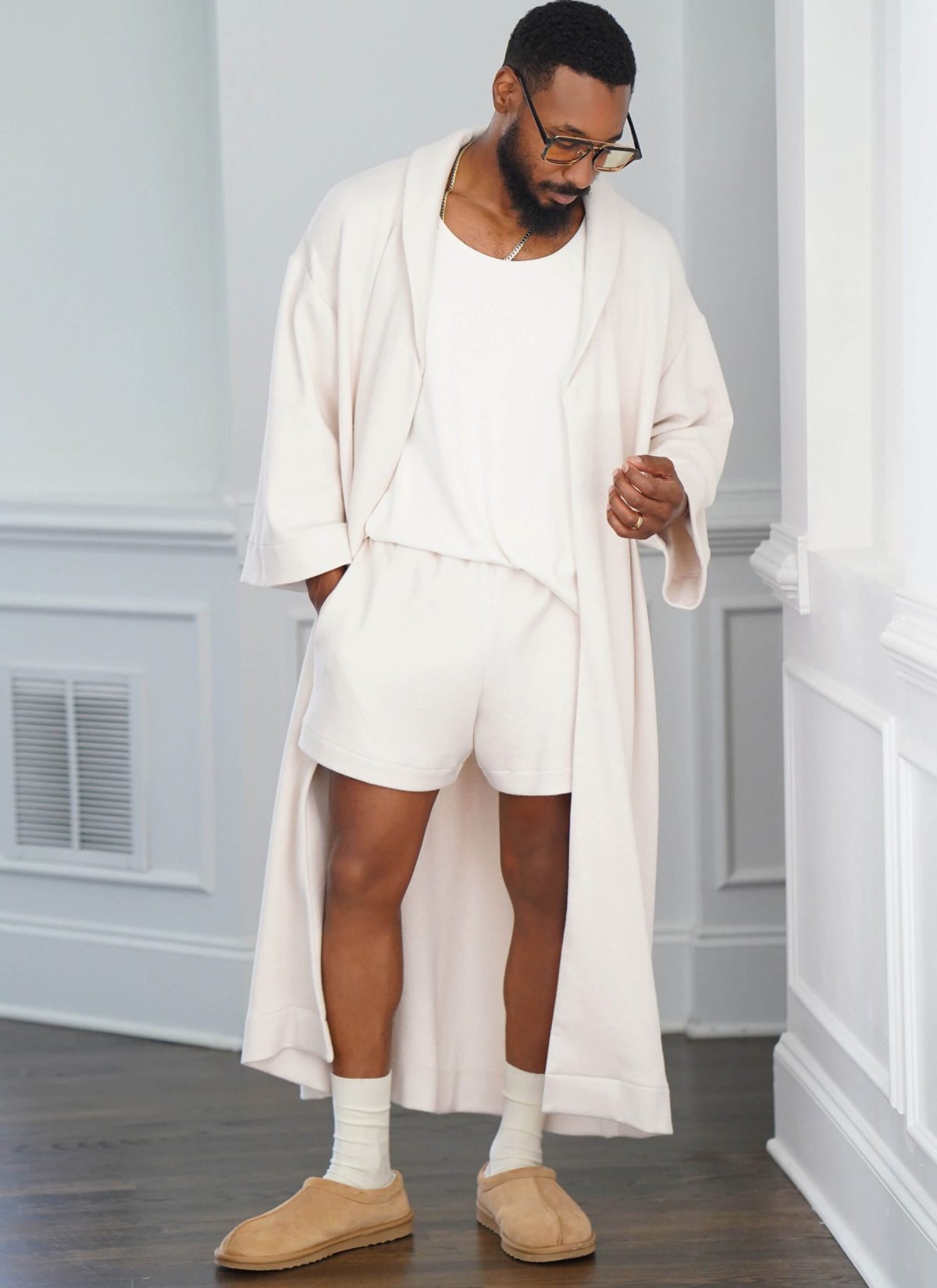 Simplicity Sewing Pattern S9931 Men's Robe, Knit Tank Top