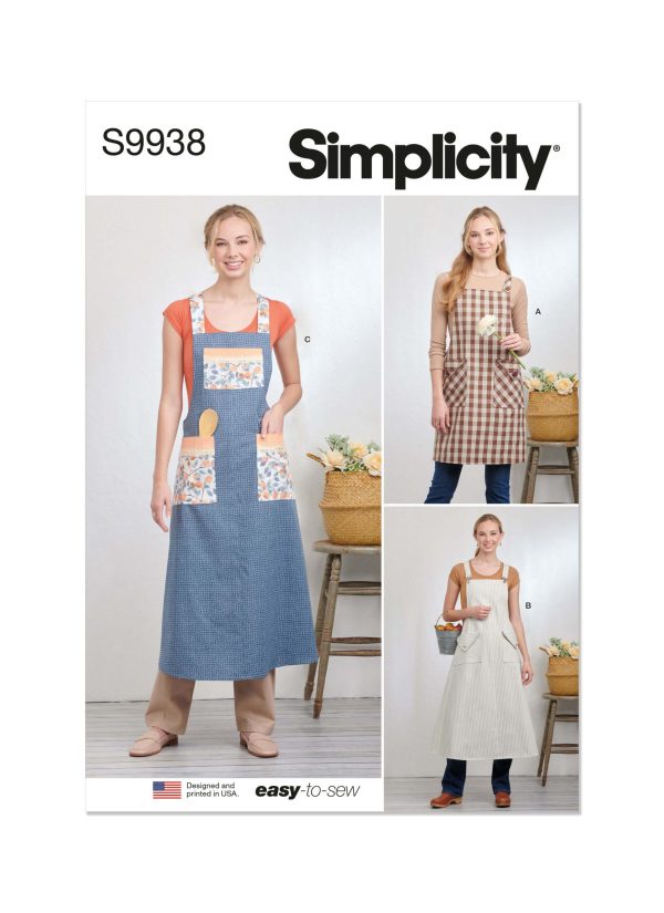 Simplicity Sewing Pattern S9938 Misses' Pullover Aprons