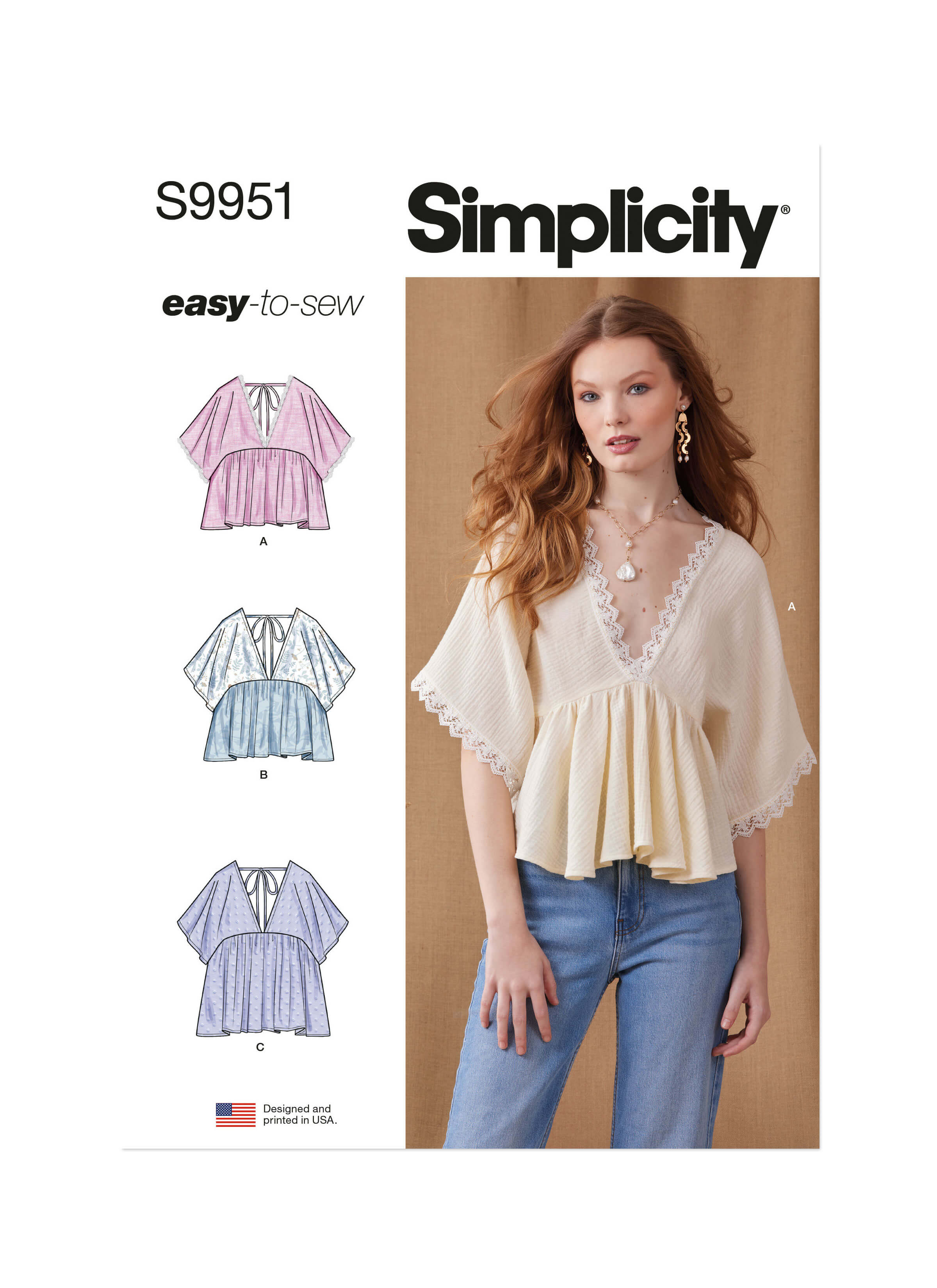Simplicity Sewing Pattern S9951 Misses' Top In Two Lengths