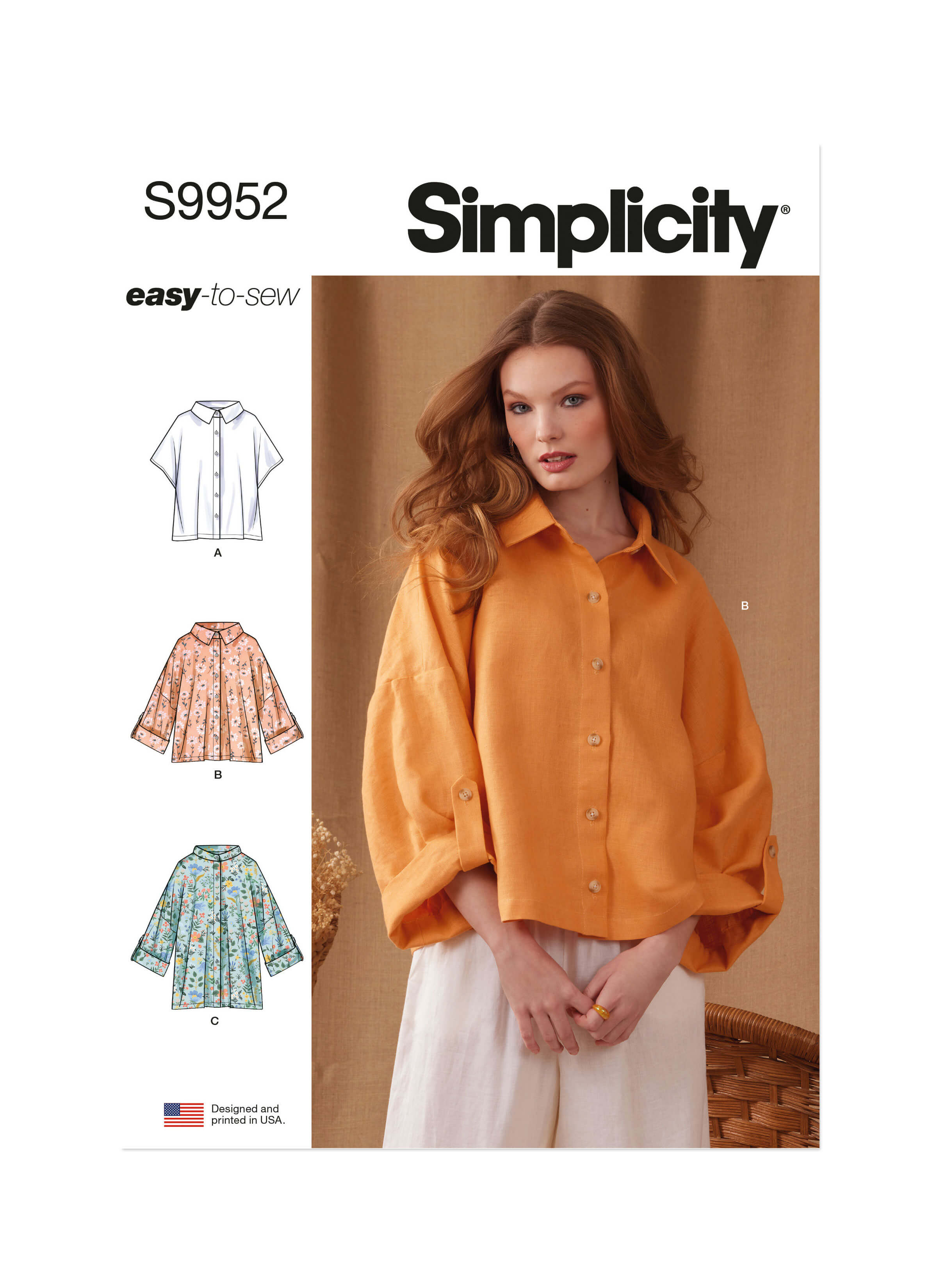 Simplicity Sewing Pattern S9952 Misses' Shirts