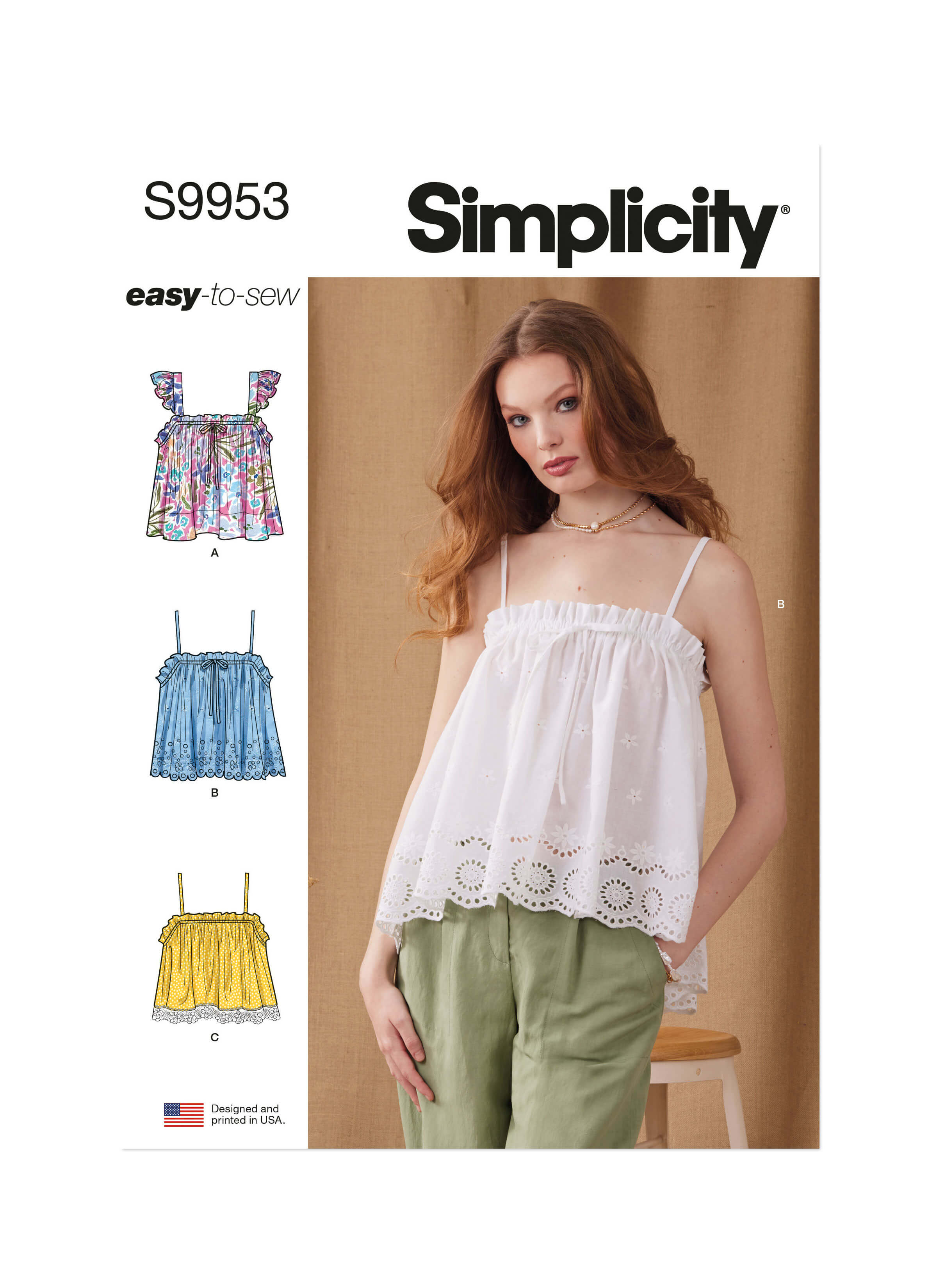 Simplicity Sewing Pattern S9953 Misses' Tops