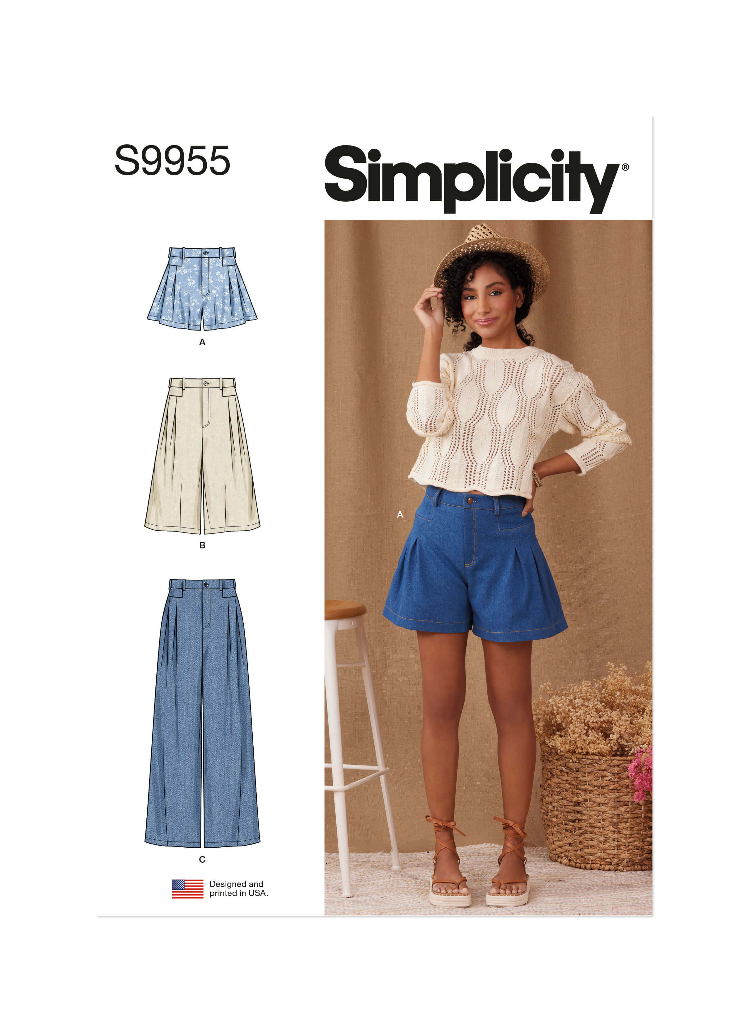 Simplicity Sewing Pattern S9955 Misses' Shorts and trousers