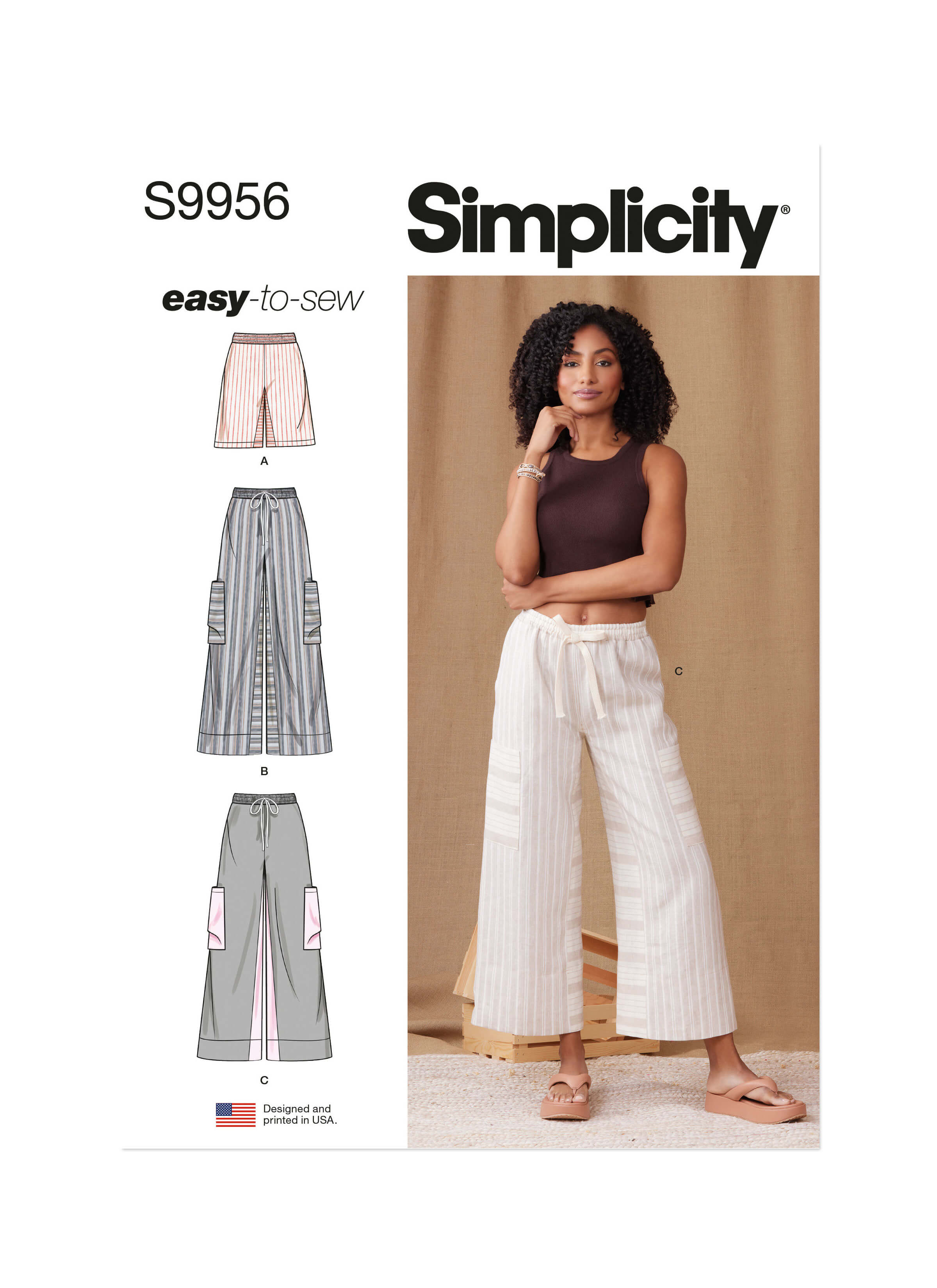 Simplicity Sewing Pattern S9956 Misses' Shorts and trousers