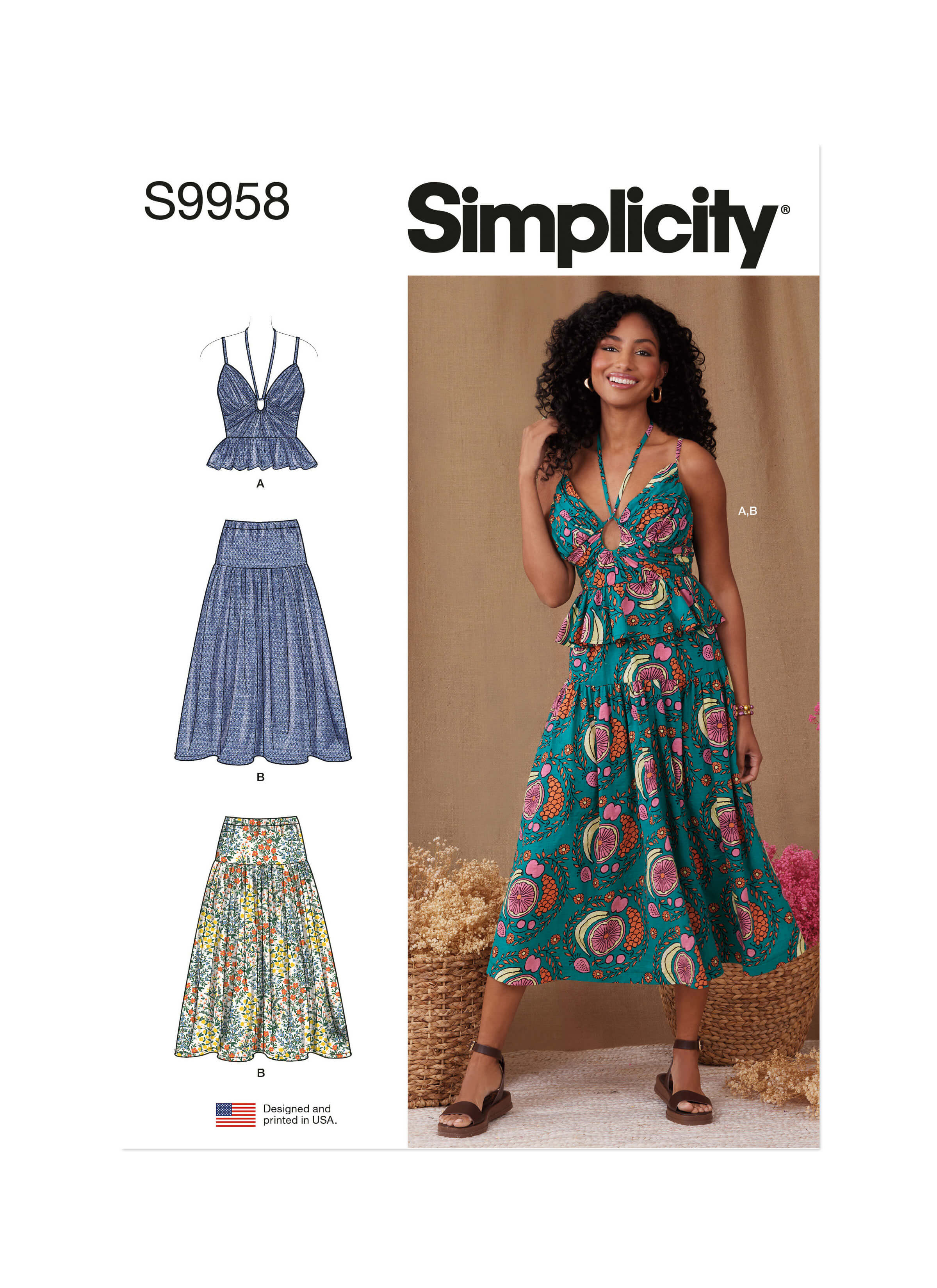 Simplicity Sewing Pattern S9958 Misses' Top and Skirt