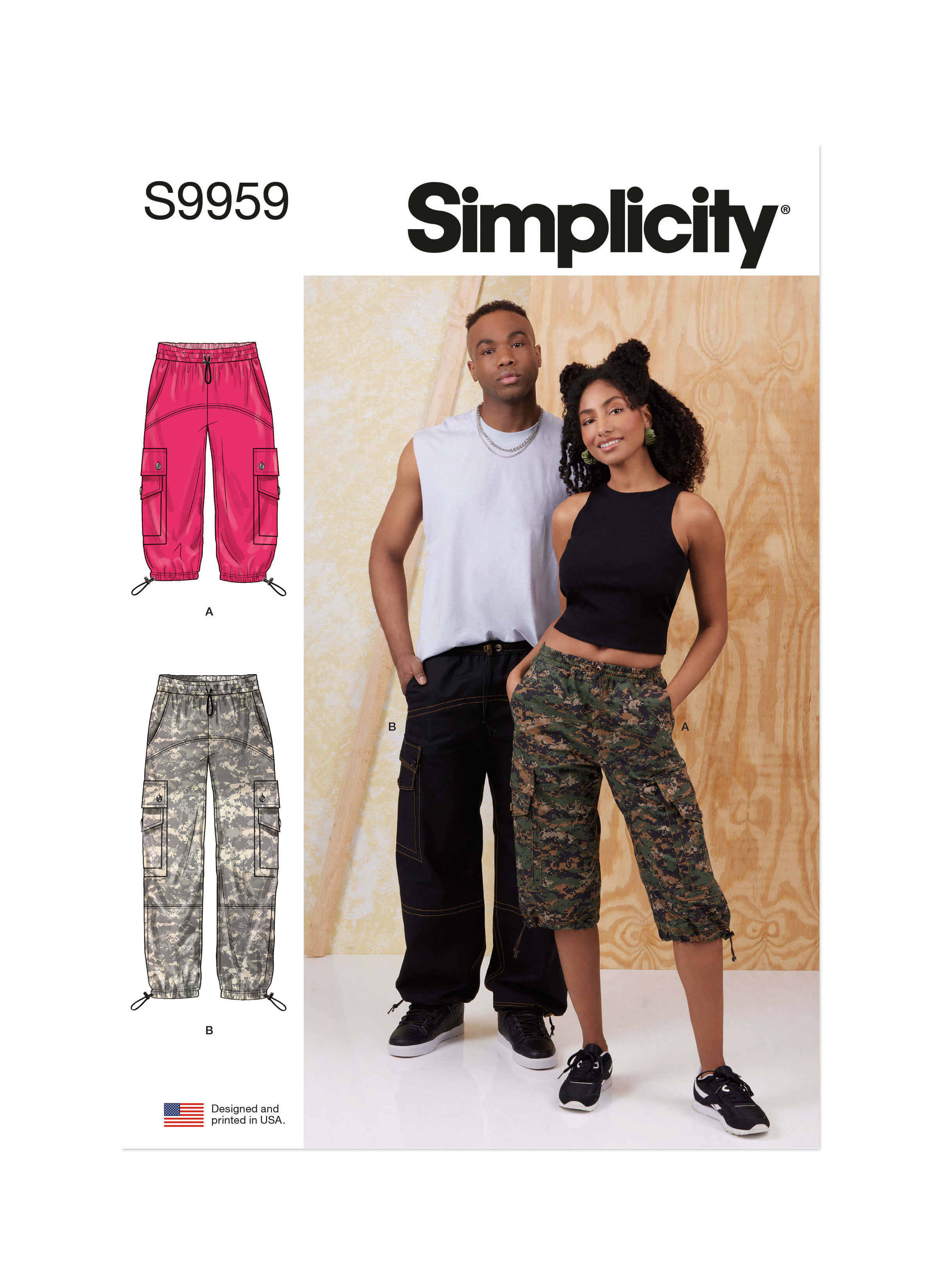 Simplicity Sewing Pattern S9959 Unisex Cargo trousers