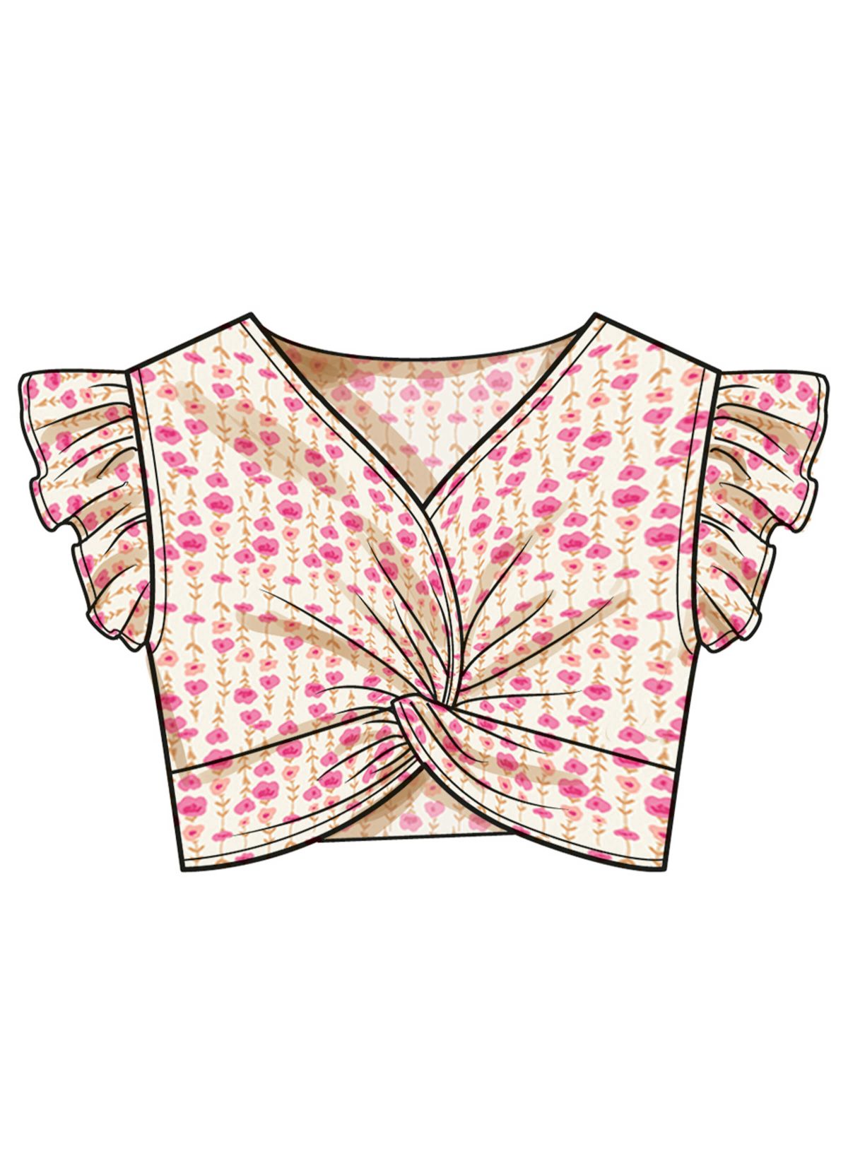 Simplicity Sewing Pattern S9961 Toddlers' Shorts, trousers, Hat and Knit Top Worn Front or Back