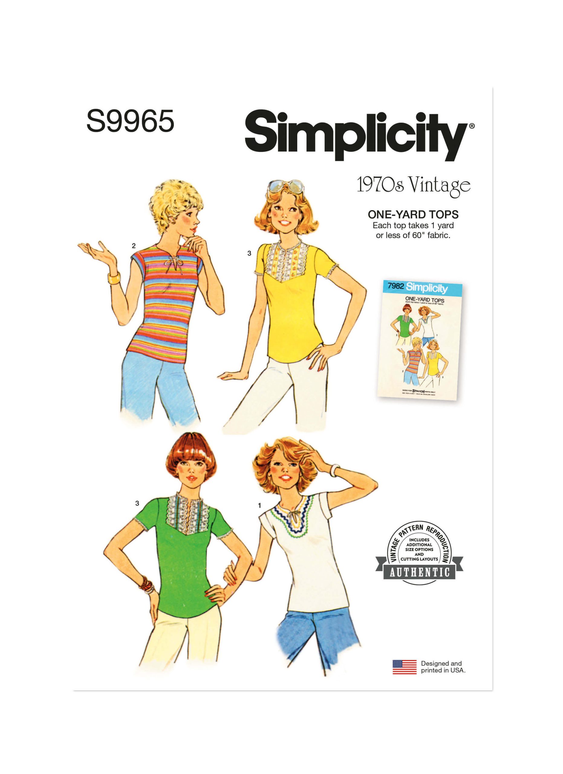 Simplicity Sewing Pattern S9965 Misses’ Knit Tops