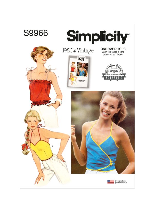 Simplicity Sewing Pattern S9966 Misses' Tops